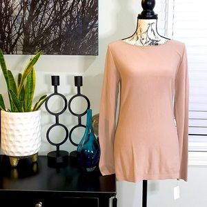 TROUVÉ Pink Low Back Sweater Large